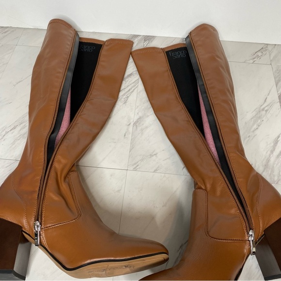 Franco Sarto Talfer Brown Faux Leather Tall Heeled Boot 11M - Picture 6 of 16